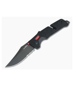 SOG Trident AT Black & Red Serrated PVD D2 Black GRN AT-XR Lock Assisted Folder 11-12-02-57 - SOG-11-12-02-57 1