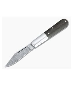 Boker Solingen Barlow M4 Sherman Damascus Burlap Micarta Slip Joint 110038DAM - BO-110038DAM 1