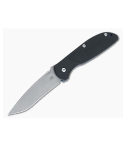 Hinderer Firetac Recurve 20CV Black G10 Tri-Way Battle Blue Titanium Frame Lock Folder 1105 - HK-1105 1
