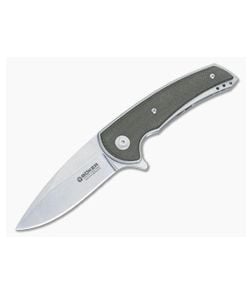 Boker Model 13 EDC Voorhies Flipper Green Micarta 110654 - BO-110654 1