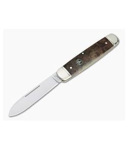 Boker Solingen Cattle Knife Satin N690 Curly Birch Traditional Slip Joint 110910 - BO-110910 1