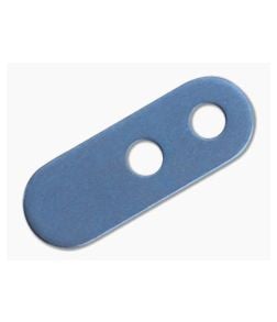 Hinderer Knives Pocket Clip Filler Tab 2 Holes Stonewashed Blue Titanium - HK-1124 1