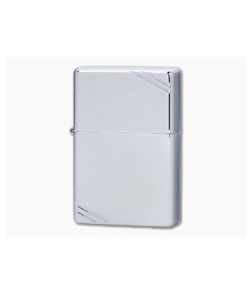 Zippo Windproof Lighter Vintage Look High Polish Chrome 260 - ZI-260 1