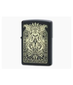 Zippo Lighter Matte Black Cthulhu Monster Design 29965 - ZI-29965 1