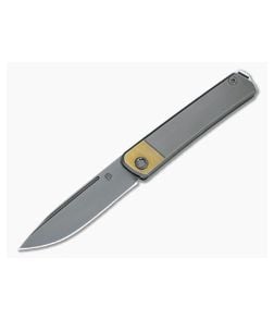 Medford Gentleman Jack PVD S35VN Bronze Brushed Bolster Black Titanium Slip Joint MKT112 - MKT-MKT112 1