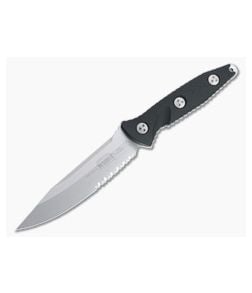 Microtech Socom Alpha Stonewashed Part Serrated M390 Black G10 Fixed Blade 113-11 - MT-113-11 1