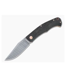 Boker Solingen Durand Boxer 2022 Annual Damascus Copper Bog Oak Slip Joint Folder 1132022DAM - BO-1132022DAM 1