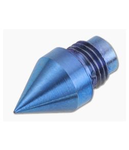 Hinderer Investigator Pen Warhead End Attachment Titanium Stonewashed Blue - HK-1143 1