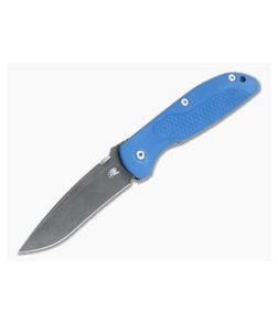 Hinderer Firetac Recurve Battle Black 20CV Blue G10 Tri-Way Titanium Frame Lock Folder 1145 - HK-1145 1