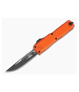Microtech UTX-70 Gen IV S/E Single Edge Orange Aluminum M390MK Two-Tone Black OTF Automatic Knife (2.50" Blade) 11484-1OR - MT-11484-1OR 1