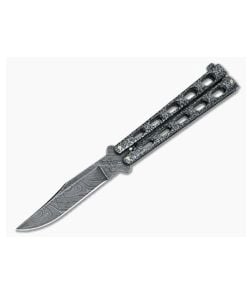 Bear and Son Silver Vein Balisong Damascus 114D - BS-114D 1