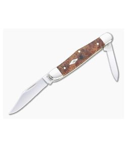 Case Half Whittler Smooth Autumn Maple Burl Wood Slip Joint 11543 - CA-11543 1