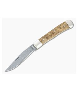 Boker Solingen Trapper Asbach Uralt Nichols Damascus Brandy Barrel Oak Slip Joint Folder 116004DAM - BO-116004DAM 1