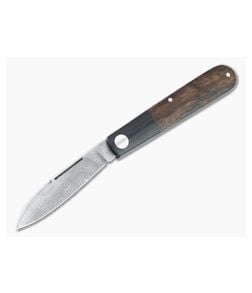 Boker Solingen Barlow Prime Tirpitz Damascus Black Micarta and Walnut Slip Joint Folder 117942DAM - BO-117942DAM 1