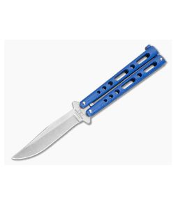 Bear and Son Blue Stonewash Balisong Knife 117BLSW - BS-117BLSW 1