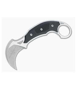 Microtech Iconic Right Hand Stonewashed 204P Black G10 Fixed Karambit 118-10R - MT-118-10R 1