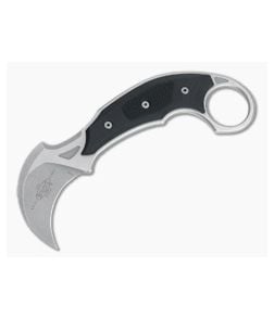 Microtech Iconic Right Hand Stonewashed M390 Black G10 Fixed Karambit 118-10R - MT-118-10R-M390 1