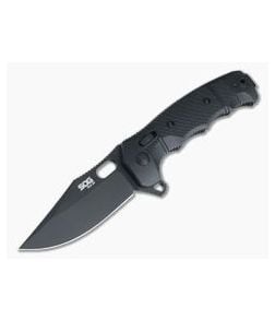 SOG Seal XR Clip Point Black S35VN Black GRN Tactical Flipper Folding Knife 12-21-01-57 - SOG-12-21-01-57 1