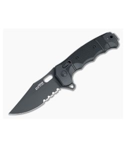 SOG Seal XR Clip Point Black Partially Serrated S35VN GRN Tactical USA Flipper 12-21-05-57 - SOG-12-21-05-57 1