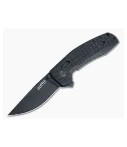 SOG TAC XR Blackout Plain D2 Black G10 XR Lock Flipper 12-38-01-57 - SOG-12-38-01-57 1