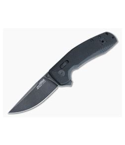 SOG TAC XR Stonewash D2 Black G10 XR Lock Flipper 12-38-07-41 - SOG-12-38-07-41 1