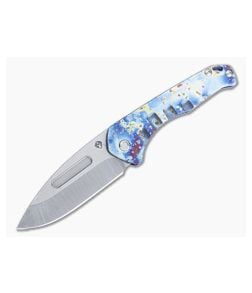 Medford Praetorian Slim Drop Point Tumbled S35VN Galaxy Faced Flamed Titanium Folder - MKT-120 1