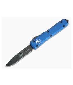 Microtech Ultratech Blue CC Drop Point Black DLC M390 OTF Automatic Knife 121-1DLCTBL - MT-121-1CCDLCTBL-M390 1