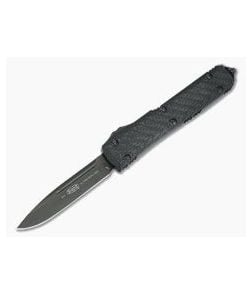 Microtech Ultratech Carbon Fiber Top DLC Tactical M390 Drop Point OTF Automatic Knife 121-1DLCCFT - MT-121-1DLCCFT-M390 1