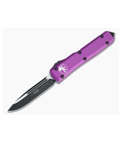 Microtech Ultratech S/E Drop Point Black M390 Violet OTF Automatic Knife 121-1VI - MT-121-1VI 1