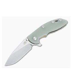 Hinderer Knives XM-18 3.5" Slicer Stonewashed 20CV Translucent G10 Stonewash Bronze Ti Tri-Way Flipper 1214 - HK-1214 1