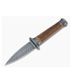 Boker Solingen P08 Damascus Fish Scale Rosewood Boot Dagger Fixed Blade 121515DAM - BO-121515DAM 1