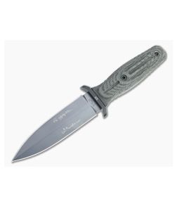 Boker A-F 4.5 Applegate-Fairbairn Dagger Black N690 Canvas Micarta Fixed Blade 121644 - BO-121644 1