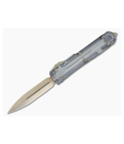 Microtech Ultratech CC Clear Top Bronze Double Edge OTF 122-13CL - MT-122-13CL-M390 1