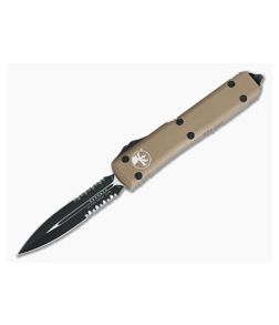 Microtech Ultratech Tan CC Serrated Double Edge OTF Automatic Knife 122-2CCTA - MT-122-2CCTA-M390 1