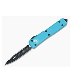 Microtech Ultratech Turquoise CC Full Serrated Double Edge OTF Automatic Knife 122-3CCTQ - MT-122-3CCTQ 1