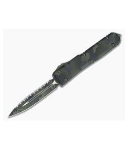 Microtech Ultratech D/E Signature Olive Camo Full Serrated Double Edge OTF Automatic Knife 122-3OCS - MT-122-3OCS 1