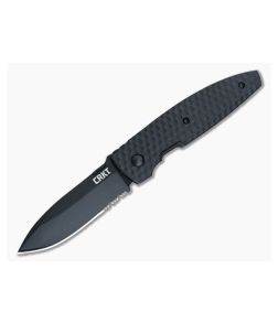 CRKT Aux Folder Black Serrated Tactical Burnley Design 1221K - CRKT-1221K 1