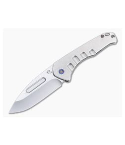 Medford Praetorian Slim Drop Point Tumbled S35VN Tumbled Titanium Folder - MKT-122 1