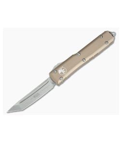 Microtech Ultratech Tan CC Stonewash Tanto OTF Automatic Knife 123-10CCTA-M390 - MT-123-10CCTA-M390 1
