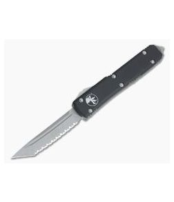 Microtech Ultratech Tanto Full Serrated Apocalyptic 204P Black OTF Automatic Knife 123-12AP - MT-123-12AP-204P 1
