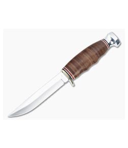 Kabar Hunter Leather Handle Fixed Blade 1232 - KA-1232 1
