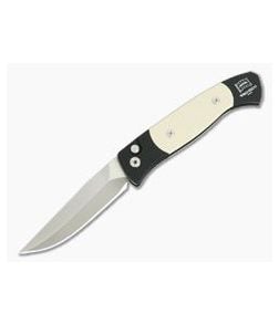 Protech Knives Small Brend 2 "Tuxedo" Ivory Micarta Inlaid Automatic Satin Blade 1251 - PT-1251 1
