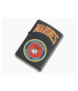 Zippo Lighter Black Matte US Marines 81163 - ZI-81163 1
