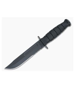 Kabar Black Short Serrated Knife 1259 - KA-1259 1