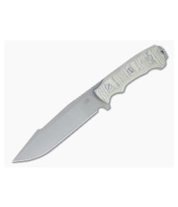 Hinderer Knives Fieldtac 6" Harpoon Spearpoint Working Finish Nitro-V Green Micarta Fixed Blade 1269 - HK-1269 1