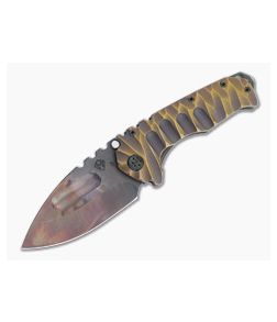 Medford Praetorian Ti Vulcan 3V Brushed Rose Gold Twisted Predator Titanium Folder - MKT-MKT126 1