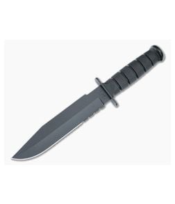 Kabar Fighter Black Serrated Edge Fixed Knife 1271 - KA-1271 1