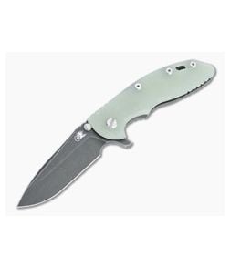 Hinderer XM-18 3.5" Spear Point 20CV Translucent Green G10 Battle Black DLC Tri-Way Flipper 1275 - HK-1275 1