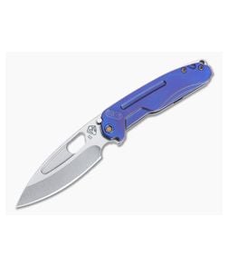 Medford Infraction Tumbled S35VN Blue Titanium Frame Lock Folder - MKT-127 1