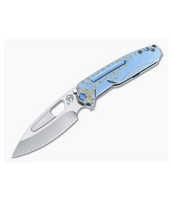 Medford Infraction Tumbled S35VN Tumbled Blue Bronze Falling Leaf Titanium Folder - MKT-129 1